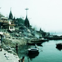 burning ghat on the Ganges