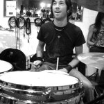Brendan drums the drums
